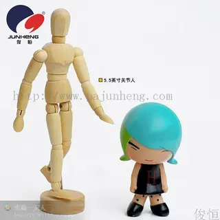 Деревянная шарнирная фигурка для рисования, 14 см