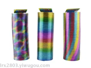 Stacking Rings Toy Rainbow Circle Luminous Elastic Spring Trap Cup