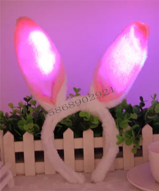 Pink Headband, Luminous Rabbit Ears