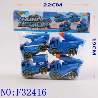 Toy Military Car, Friction Powered Plastic White 19cm