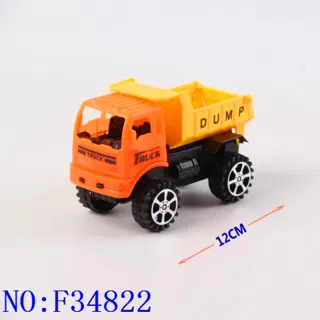 Wholesale Toy Truck, Dump Plastic White 8cm, Box 12x8 cm