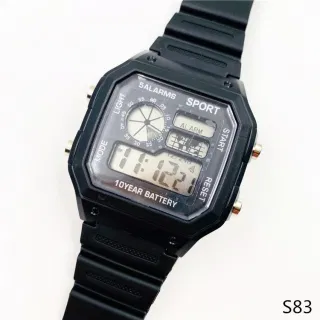 Спортивные часы S83, водонепроницаемые, с LED-подсветкой и будильником