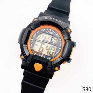 Спортивные часы S80, водонепроницаемые, с LED-подсветкой и будильником