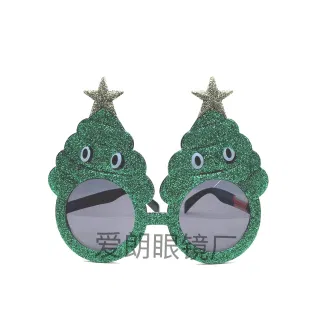 Gafas navideñas con forma de árbol