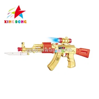 Электрический игрушечный автомат AK47, в пакете или цветной коробке