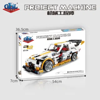 Конструктор-кубики в стиле Lego, механическая гоночная машина, сборная модель, развивающая игрушка, KY1016