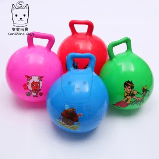 Мяч Pvc С Ручкой 9 Дюймов С Мультяшным Рисунком