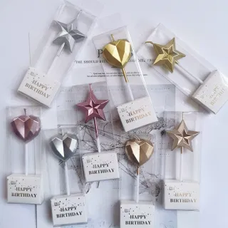 Candle, 3D Star Birthday