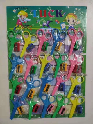 Novelty Pencil Sharpener Scissors Eraser
