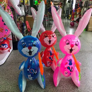Надувная игрушка-кролик с морковкой, ПВХ