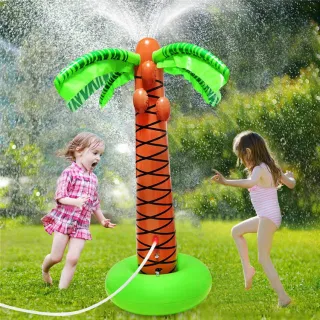 Надувная пальма с брызгалкой для летних игр с водой