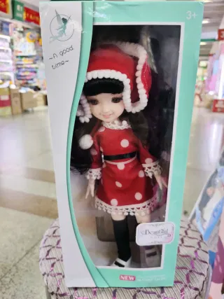 Кукла в рождественском стиле, праздничная кукла