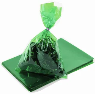 Прозрачные ПЭ пакеты для конфет, 15x23 см, 50 шт., с логотипом