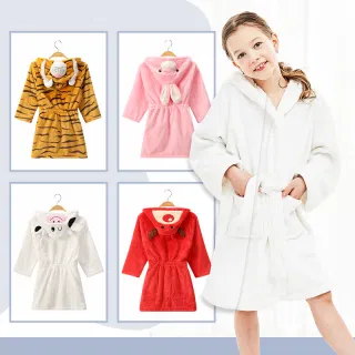 Cute Animal Flannel Bathrobe