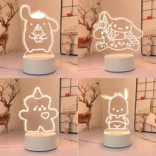 Кастомный 3D-ночник с логотипом, креативный, в стиле Cinnamoroll, для детской и спальни