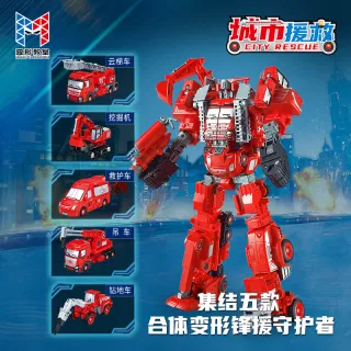 Robot Building Blocks, City Rescue Fire, Bulk