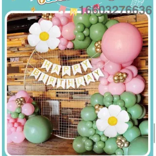 Balloon Latex White, Green