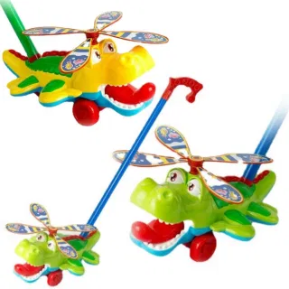 Kids Toys, Push-Along Crocodile with Bell