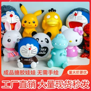 Копилка Pikachu и Doraemon из пластика