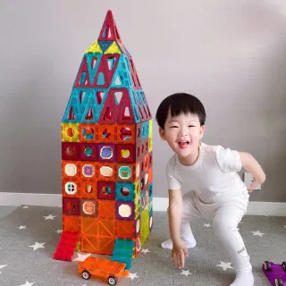 Магнитный конструктор Nukid с дорожками и шарами, развивающий