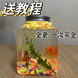 Светящаяся банка с рыбками, светодиодная игрушка для парка