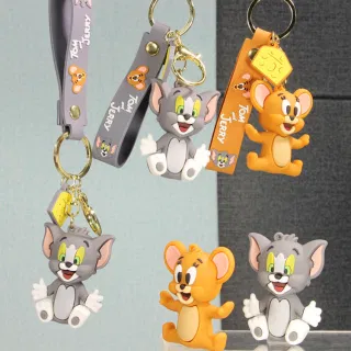 Брелок в стиле Tom and Jerry, мультяшный, для сумки