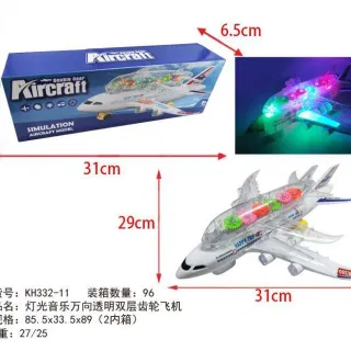 Rc Airplane Planes, Double-Layer Electric Transparent with Lights