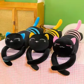 Мягкая игрушка-кошка, подушка для сна