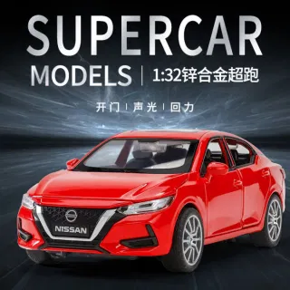 Металлическая модель Nissan Sylphy 1:32, со светом и звуком, открываются двери