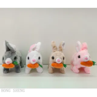 Rabbit Stuffed Toy, Luminous Plush with Music and Light