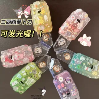 Антистресс-игрушка «Нож-морковка» в стиле Sanrio, прозрачный, светящийся, оптом