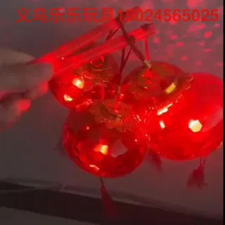 Светодиодный фонарик из хрусталя, красный, новогодний