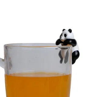 Bear Figurine, Red for Cup Decor