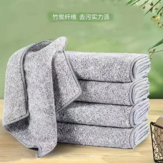 Японская кухонная салфетка из бамбукового угля, для удаления жира