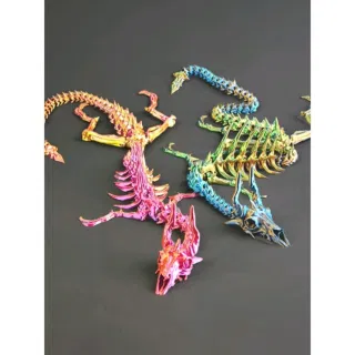 3D-печатная фигурка Скелет дракона с подвижными суставами
