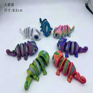 3D Печатная Подвижная Фигурка Животного С Большими Глазами Ключница