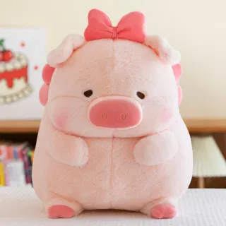 Плюшевая игрушка Lulu Pig с тостом и сердцем, подушка