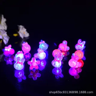 Светящееся детское кольцо с LED, мультяшное, пальчиковый фонарик