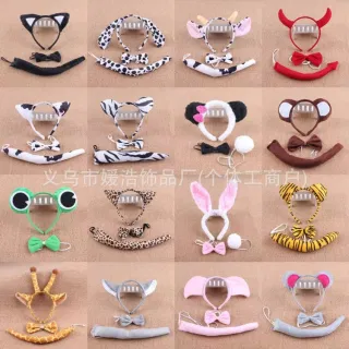 Wholesale Animal Headband Bow Tie and Tail