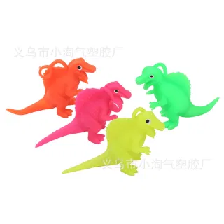Realistic Mini Dinosaur Glow-in-the-Dark Stress Toy Inflatable