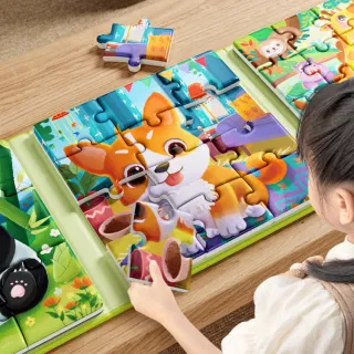 Магнитный бумажный развивающий пазл для детей 3-6 лет