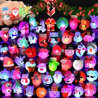 Светящееся кольцо LED из смолы на Рождество, игрушка-пальчиковый фонарик