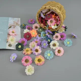 Set de flores artificiales de margarita para decorar cajas de dulces y regalos