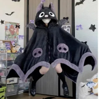 Wholesale Coral Fleece Anime Cosplay Shark Fox Bat Cape
