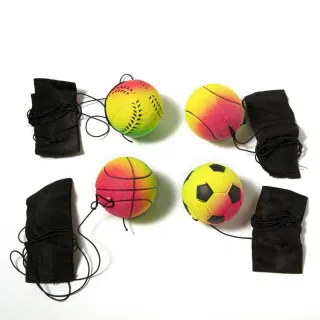 Fidget Ball, Wrist with Rope, 63mm PU Elastic