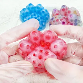 Squishy Toy Silicone White, Red