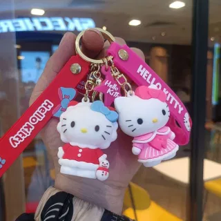 Брелок с Hello Kitty в мультяшном стиле