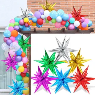 Balloon, Foil Star, 22 Inch (55.9 cm), Bulk