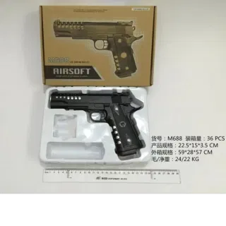 Pistola de policía de juguete que dispara balas suaves con sonidos
