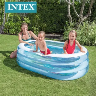 Надувной овальный бассейн INTEX 57482, для шариков и песка